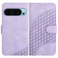 For Google Pixel 9 YX0060 Elephant Head Embossed Phone Leather Case with Lanyard(Light Purple)