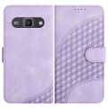 For Sony Xperia Ace III YX0060 Elephant Head Embossed Phone Leather Case with Lanyard(Light Purple)