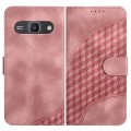 For Sony Xperia Ace III YX0060 Elephant Head Embossed Phone Leather Case with Lanyard(Pink)