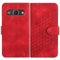 For Sony Xperia Ace III YX0060 Elephant Head Embossed Phone Leather Case with Lanyard(Red)