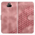 For Sony Xperia 20 YX0060 Elephant Head Embossed Phone Leather Case with Lanyard(Pink)