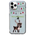 For iPhone 11 Pro Christmas Colored Drawing Pattern High Transparent Soft TPU Phone Case(Elk)