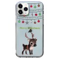For iPhone 11 Pro Max Christmas Colored Drawing Pattern High Transparent Soft TPU Phone Case(Elk)