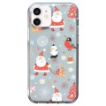 For iPhone 12 Christmas Colored Drawing Pattern High Transparent Soft TPU Phone Case(Santa Claus)