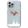 For iPhone 12 Pro Christmas Colored Drawing Pattern High Transparent Soft TPU Phone Case(Christmas S