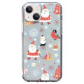 For iPhone 13 Christmas Colored Drawing Pattern High Transparent Soft TPU Phone Case(Santa Claus)