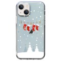 For iPhone 13 Christmas Colored Drawing Pattern High Transparent Soft TPU Phone Case(Christmas Stock