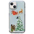 For iPhone 13 mini Christmas Colored Drawing Pattern High Transparent Soft TPU Phone Case(Christmas)