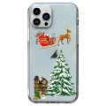 For iPhone 13 Pro Christmas Colored Drawing Pattern High Transparent Soft TPU Phone Case(Christmas)