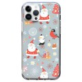 For iPhone 14 Pro Christmas Colored Drawing Pattern High Transparent Soft TPU Phone Case(Santa Claus