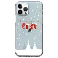 For iPhone 14 Pro Christmas Colored Drawing Pattern High Transparent Soft TPU Phone Case(Christmas S
