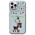 For iPhone 15 Pro Christmas Colored Drawing Pattern High Transparent Soft TPU Phone Case(Elk)