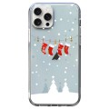 For iPhone 15 Pro Christmas Colored Drawing Pattern High Transparent Soft TPU Phone Case(Christmas S