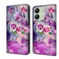For Xiaomi Redmi 13C Crystal 3D Shockproof Protective Leather Phone Case(Butterfly)