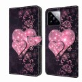 For Xiaomi 14 Crystal 3D Shockproof Protective Leather Phone Case(Lace Love)