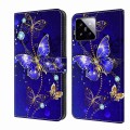 For Xiaomi 14 Crystal 3D Shockproof Protective Leather Phone Case(Diamond Butterfly)