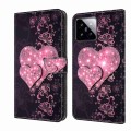 For Xiaomi 14 Pro Crystal 3D Shockproof Protective Leather Phone Case(Lace Love)