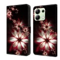 For Xiaomi Redmi Note 13 4G Crystal 3D Shockproof Protective Leather Phone Case(Fantastic Flower)