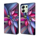 For Xiaomi Redmi Note 13 4G Crystal 3D Shockproof Protective Leather Phone Case(Colorful Flower)