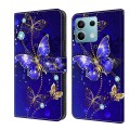 For Xiaomi Redmi Note 13  5G Crystal 3D Shockproof Protective Leather Phone Case(Diamond Butterfly)