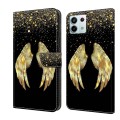 For Xiaomi Redmi Note 13 Pro 5G Crystal 3D Shockproof Protective Leather Phone Case(Golden Wings)