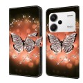 For Xiaomi Redmi Note 13 Pro+ Crystal 3D Shockproof Protective Leather Phone Case(Crystal Butterfly)