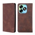 For Itel S23 Plus 4G Skin Feel Magnetic Leather Phone Case(Dark Brown)