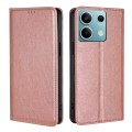 For Xiaomi Redmi Note 13 4G Gloss Oil Solid Color Magnetic Leather Phone Case(Rose Gold)