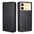 For Xiaomi Redmi Note 13R Pro 5G Gloss Oil Solid Color Magnetic Leather Phone Case(Black)