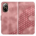 For Realme C67 4G Global YX0060 Elephant Head Embossed Phone Leather Case with Lanyard(Pink)