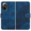 For Realme C67 4G Global YX0060 Elephant Head Embossed Phone Leather Case with Lanyard(Royal Blue)