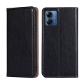For Motorola Moto G14 4G Gloss Oil Solid Color Magnetic Leather Phone Case(Black)