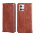 For Motorola Moto G Stylus 2023 4G Gloss Oil Solid Color Magnetic Leather Phone Case(Brown)