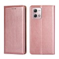 For Motorola Moto G Stylus 2023 4G Gloss Oil Solid Color Magnetic Leather Phone Case(Rose Gold)