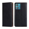 For Motorola Edge 40 Neo 5G Gloss Oil Solid Color Magnetic Leather Phone Case(Black)