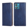 For Motorola Edge 40 Neo 5G Gloss Oil Solid Color Magnetic Leather Phone Case(Blue)