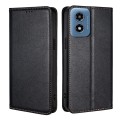 For Motorola Moto G Play 4G 2024 Gloss Oil Solid Color Magnetic Leather Phone Case(Black)