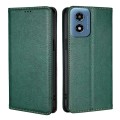 For Motorola Moto G Play 4G 2024 Gloss Oil Solid Color Magnetic Leather Phone Case(Green)