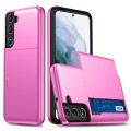 For Samsung Galaxy S24 5G Shockproof Armor Phone Case with Card Slot(Rose Red)