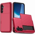 For Samsung Galaxy S24+ 5G Shockproof Armor Phone Case with Card Slot(Red)