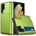 For Samsung Galaxy S24 Ultra 5G Shockproof Armor Phone Case with Card Slot(Green)