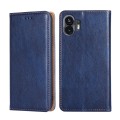 For Nothing Phone 2 Gloss Oil Solid Color Magnetic Leather Phone Case(Blue)