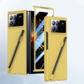 For Xiaomi Mix Fold 3 Integrated Skin Feel PC Phone Case with Pen / Pen Box(Yellow)