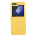For Samsung Galaxy Z Flip5 Skin Feel Liquid Silicone TPU Phone Case(Yellow)