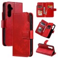 For Samsung Galaxy A15 Tri-Fold 9-Card Wallets Leather Phone Case(Red)