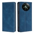 For Realme 12 5G Skin Feel Magnetic Leather Phone Case(Blue)