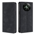 For Realme 12 5G Skin Feel Magnetic Leather Phone Case(Black)