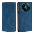 For Realme 12+ 5G Skin Feel Magnetic Leather Phone Case(Blue)