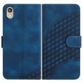 For Honor 8S YX0060 Elephant Head Embossed Phone Leather Case with Lanyard(Royal Blue)