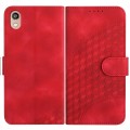 For Honor 8S YX0060 Elephant Head Embossed Phone Leather Case with Lanyard(Red)